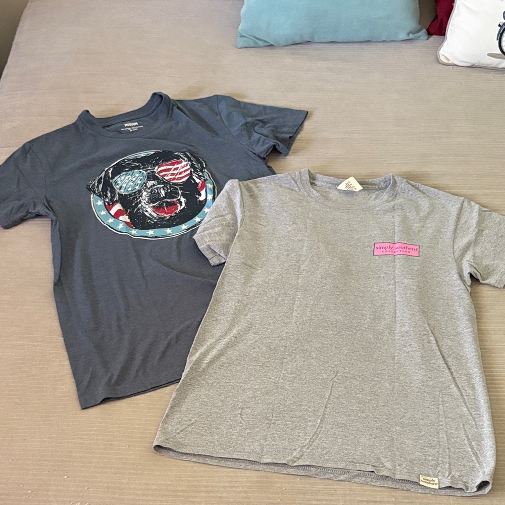 Gray and Blue Dog T-Shirts